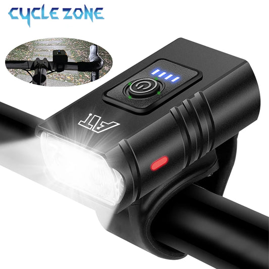 Feu Avant De Vélo LED Type-C, Phare De Vélo Rechargeable, Pour Vtt, Vélo De Route, Facile À Installer, Accessoires De Cyclisme