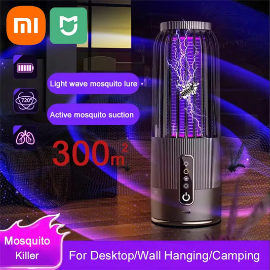 Xiaomi  2-En-1 Lampe Anti-Moustique À Choc Électrique Portable Pour Lampe Anti-Moustique Extérieure Charge Solaire Tueur De Moustique