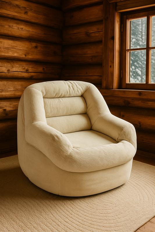 Fauteuil Relax Pouf Confort & Ergonomique en Velours Côtelé - PURE CLICK