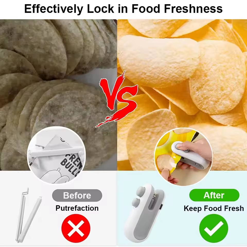 Mini scelleuse de Sachets Portable-Conservez vos aliments frais plus longtemps