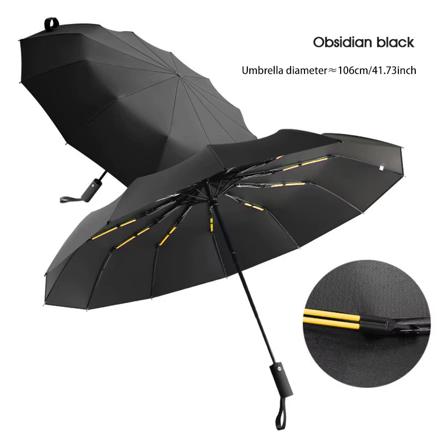 Parapluie 24 Sofia Renforcé Pour Hommes Et Femmes, Protection Solaire Anti-Uv, Pour Le Bain D'Affaires, Résistant Au Vent Et Durable